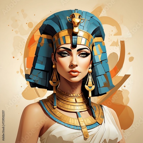 Cleopatra Abstract Cartoon Art