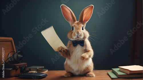 Classy Bunny Making an Announcement