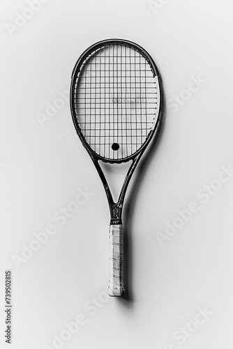 Tennis racket with a white background isolated © Zahid