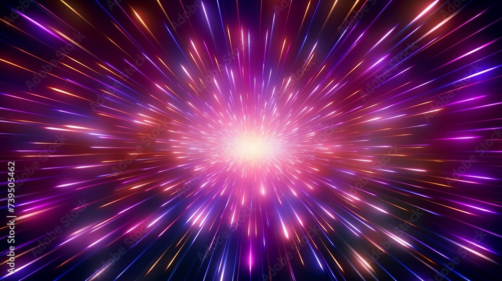 Iridescent sparkling glow. Led neon purple pink gold glowing. Refraction of rays through a prism. Abstract festive moving background for holiday Iridescent sparkling glow. Led neon purple pink gold glowing. Refraction of rays through a prism. Abstract festive moving background for holiday