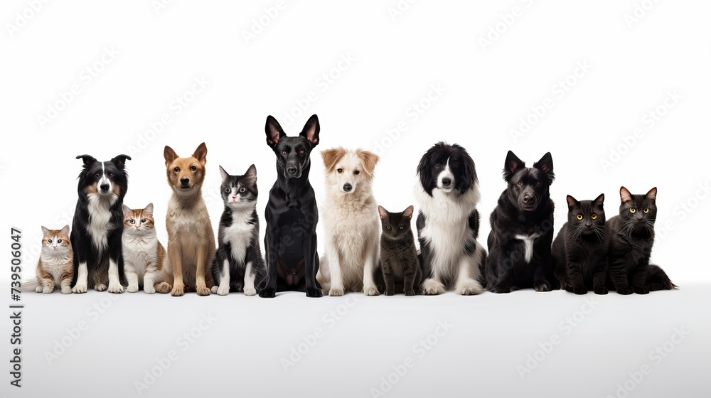 Many pets isolated on white background Many pets isolated on white background