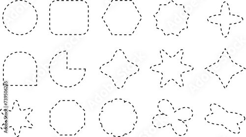 Borders of different geometric shapes are round, oval and square.