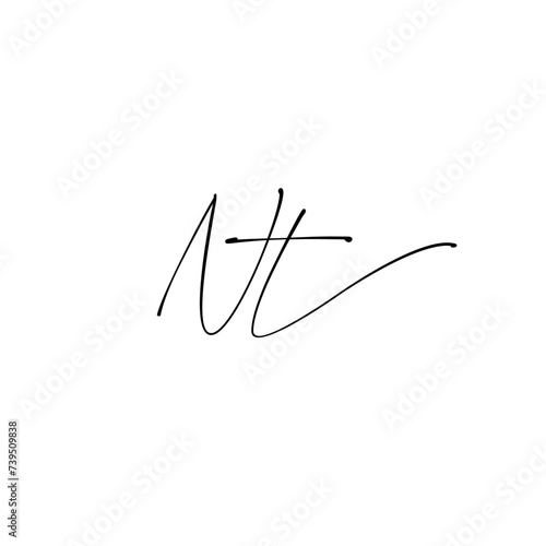 A hand-drawn signature logo design template