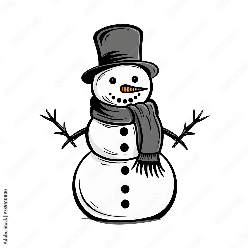 snowman isolated on white snowman isolated on white