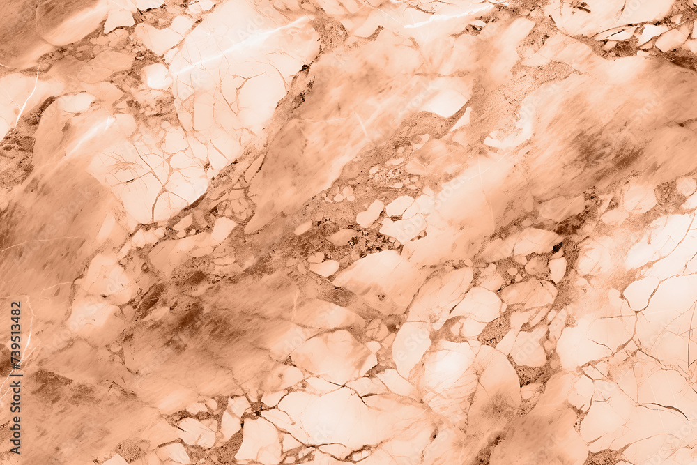 Peachy marble wall texture background for your design. Color of the year 2024