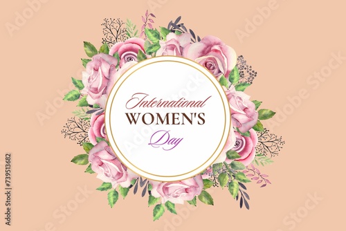 International Women's Day. Vector illustration International Women's Day greeting card. Womens day Greeting with text 8th March International women's day 