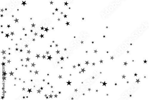 Star confetti. Silver casual confetti background. Bright design pattern. © niko180180