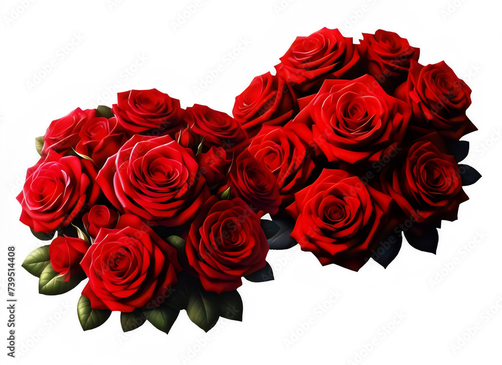 Picture a classic bouquet of red roses—the epitome of love and passion. The velvety petals form tight clusters, exuding timeless elegance on transparent background Picture a classic bouquet of red roses—the epitome of love and passion. The velvety petals form tight clusters, exuding timeless elegance on transparent background