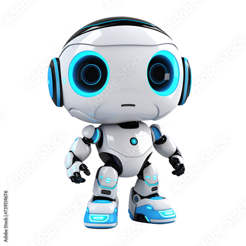 3D Cartoon AI Robot Logo Illustration Toy Robot Robot Assistant No Background Perfect for Print on Demand © Kevin