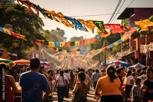 Celebration of Tradition and Culture: Vibrant Fiesta Scene in Local Community © Ophelia