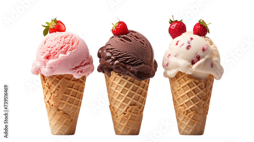 chocolate ice cream with strawberry