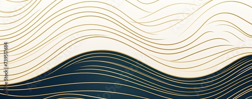 Art deco luxury waves pattern
