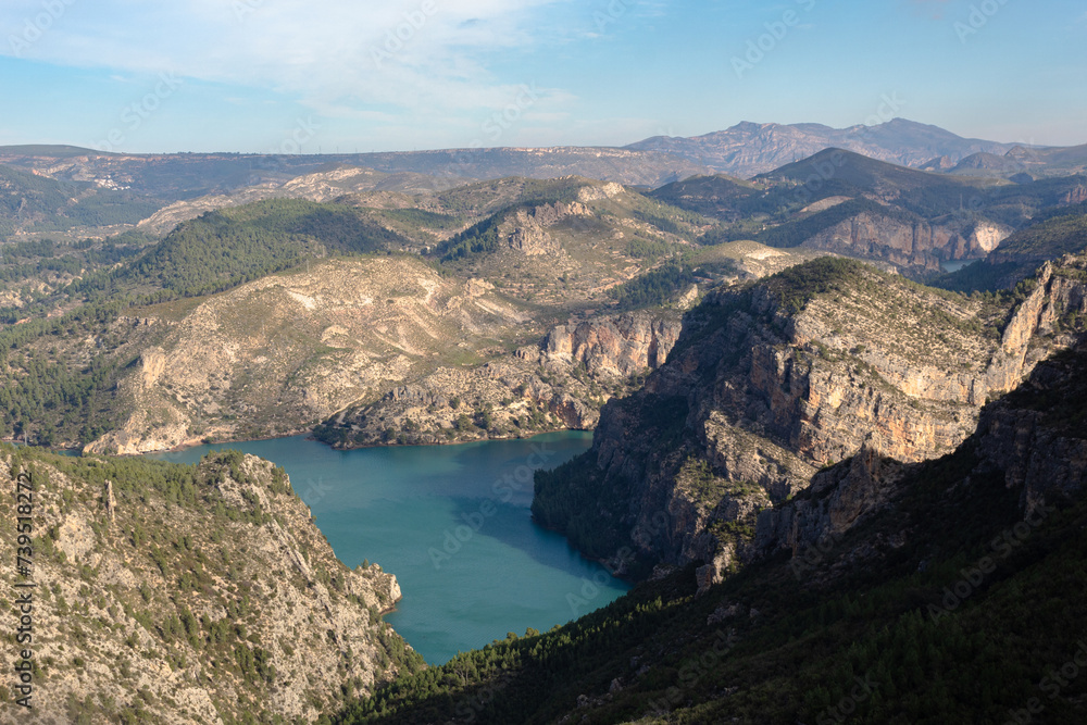 View of the Cortes de Pallas II reservoir. Valencia - Spain