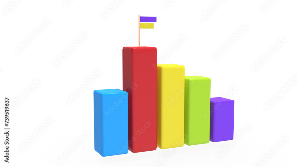 3d data analysis bar finances growth business success chart isolated illustration 3d data analysis bar finances growth business success chart isolated illustration