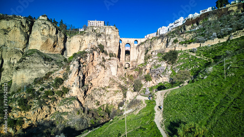 The town of Ronda in the rocky hill
