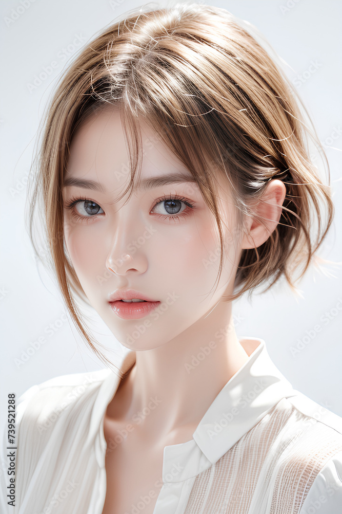 Gorgeous Asian Young Female Model - Fashion or Cosmetics Model - Surreal Beauty with Perfect Fine Features - Beautiful Smooth Hair Gorgeous Asian Young Female Model - Fashion or Cosmetics Model - Surreal Beauty with Perfect Fine Features - Beautiful Smooth Hair