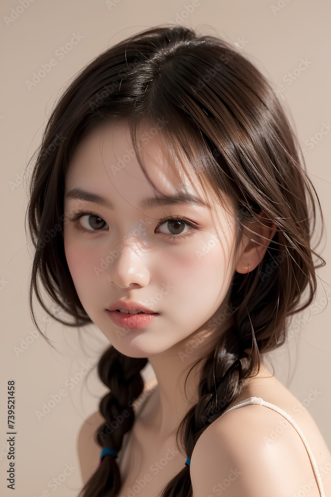 Gorgeous Asian Young Female Model - Fashion or Cosmetics Model - Surreal Beauty with Perfect Fine Features - Beautiful Smooth Hair Gorgeous Asian Young Female Model - Fashion or Cosmetics Model - Surreal Beauty with Perfect Fine Features - Beautiful Smooth Hair