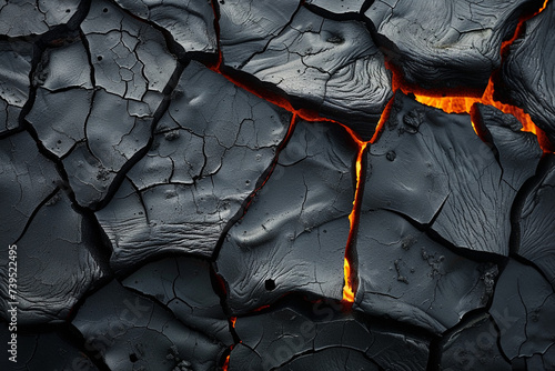 Close-up. Background: volcanic lava effect.