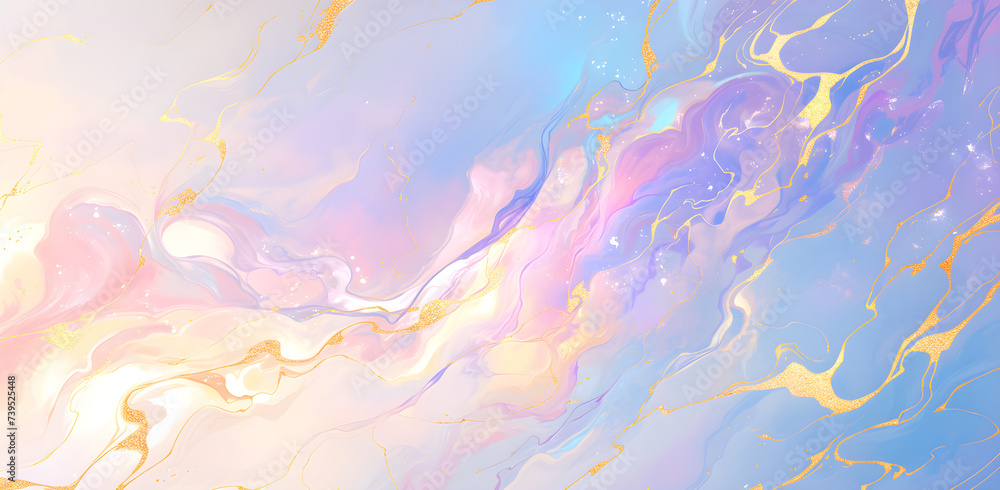Purple and gold marbling, abstract fluid art. Modern liquid design for creative backgrounds. Print for packaging, wallpapers, posters. Purple and gold marbling, abstract fluid art. Modern liquid design for creative backgrounds. Print for packaging, wallpapers, posters.