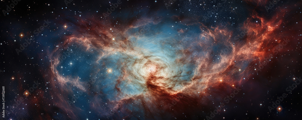 Fototapeta premium Amazing photo of a beautiful galaxy deep in space