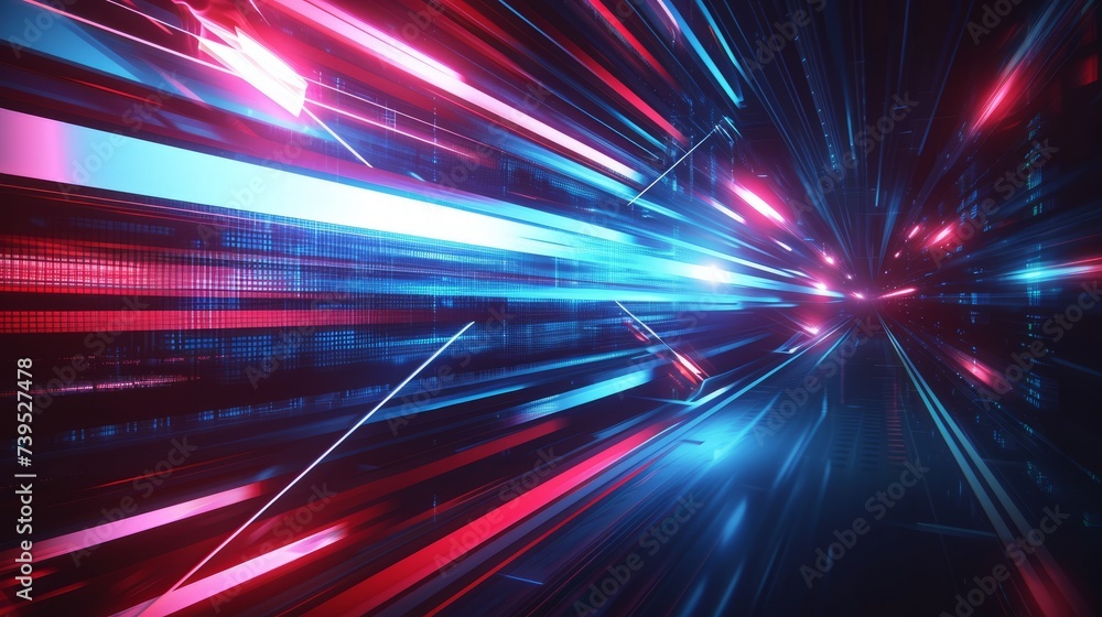 Modern abstract high-speed movement. Dynamic motion light and fast arrows moving on dark background. Futuristic, technology pattern for banner or poster design.