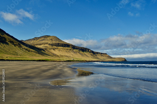 Natura incontaminata di una costa a nord dell'Islanda nel Golden Circle