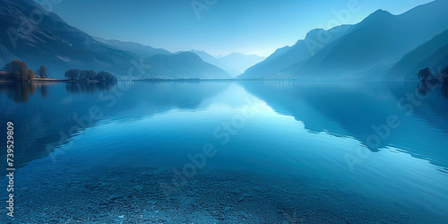 A calm and silent sky, like an endless lake without a single wav