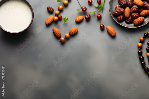 Traditional meal for iftar in time of ramadan