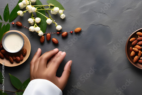 Traditional meal for iftar in time of ramadan