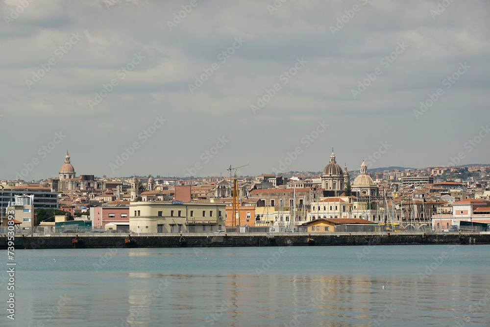 A harbor and a porto in Catania, Italy