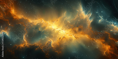 Giant cosmic clouds, like soft pillows for tired s photo