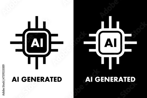 Ai generated icon. Artificial intelligence generated. Vector