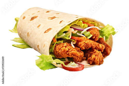 mexican chicken wrap with vegetables