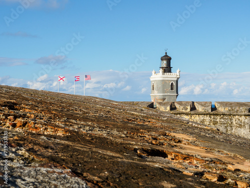 Colonial Spanish Fortress in a Bright Sunny Day photo