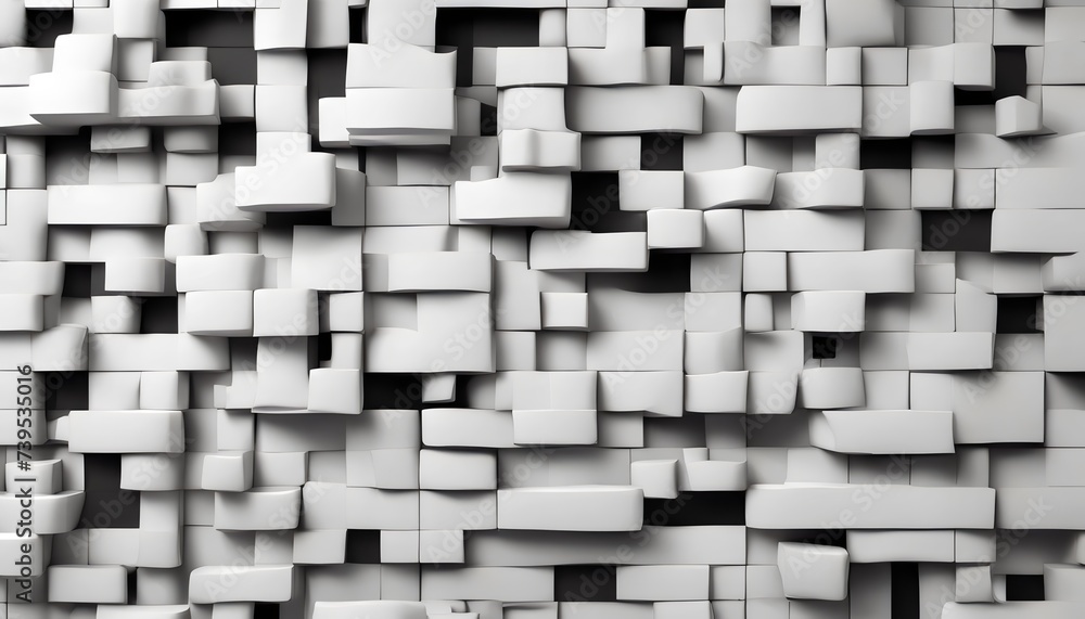 Abstract White 3D Geometric Wall Pattern Abstract White 3D Geometric Wall Pattern