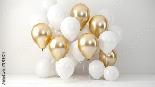Wallpaper Mural Elegant new years eve celebration white gold theme balloons disco balls confetti champagne glasses Torontodigital.ca