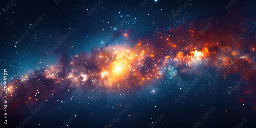 Fototapeta premium The hypnotizing spectacle of the Milky Way, like a picture of the artist