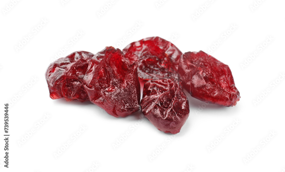 Dried cranberries isolated on white. Tasty berries Dried cranberries isolated on white. Tasty berries
