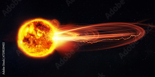 Εκτύπωση καμβά Magnetic flare on the sun