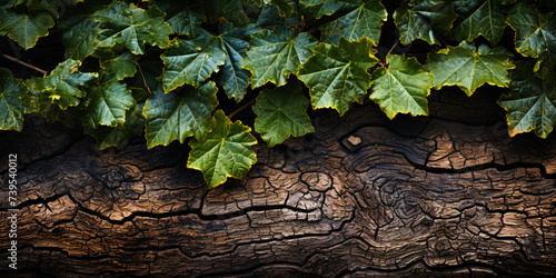 The texture of the literally breathing oak tree, like a pulsating heart of na photo