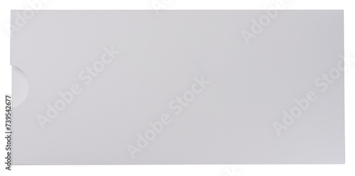 Rectangular white cardboard envelope on isolated background © nndanko