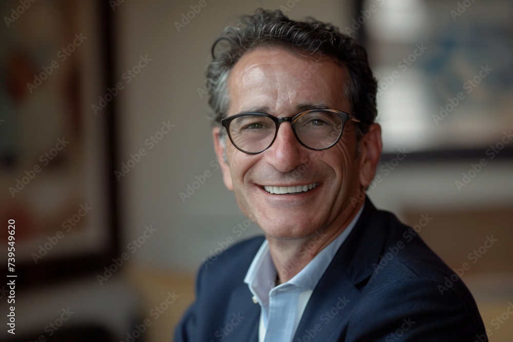 Smiling 45 years old banker, happy middle aged business man bank manager, mid adult professional businessman ceo executive in office, older mature entrepreneur wearing glasses, headshot portrait Smiling 45 years old banker, happy middle aged business man bank manager, mid adult professional businessman ceo executive in office, older mature entrepreneur wearing glasses, headshot portrait