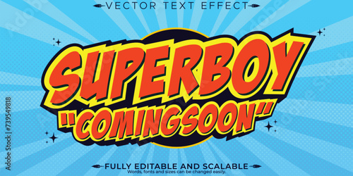 Superboy text effect, editable pixel and retro text style
