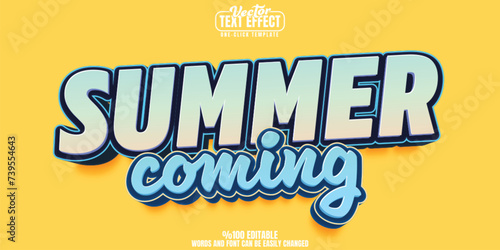 Summer editable text effect, customizable beach and sea 3D font style