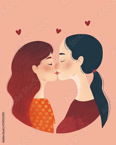 Love and Affection Mother-Daughter Art  