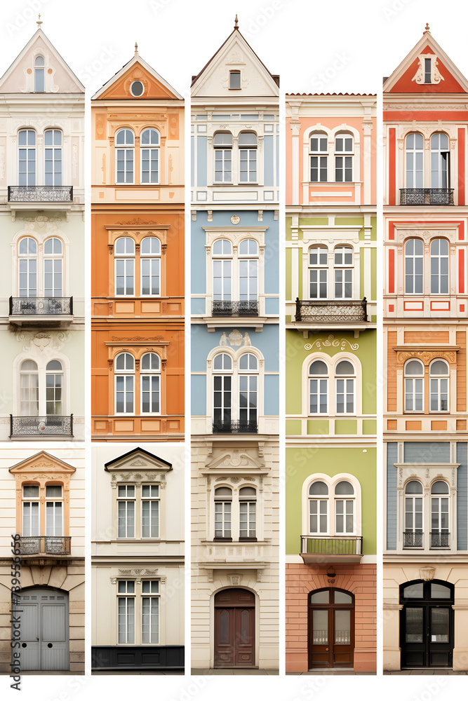 Aesthetically Pleasing Compilation of Various Residential Facades: An Urban Neighborhood Perspective