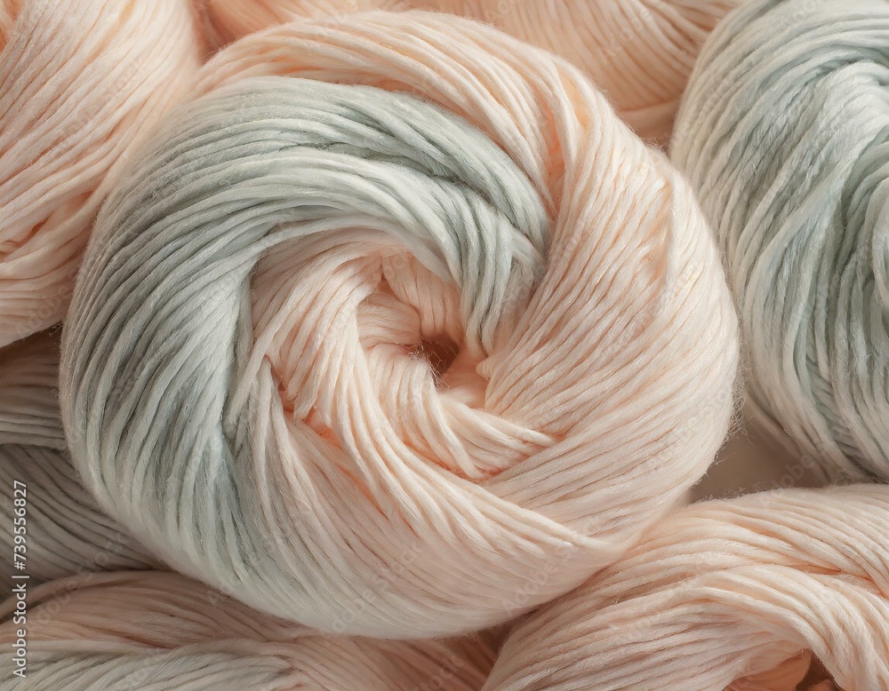 Delicate pastel yarn for knitting. Twisted threads abstract background handmade concept Delicate pastel yarn for knitting. Twisted threads abstract background handmade concept