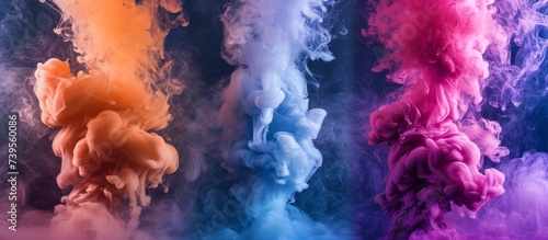 Vibrant and Colorful Smoke Trails in Various Shades and Hues for Creative Designs and Backgrounds