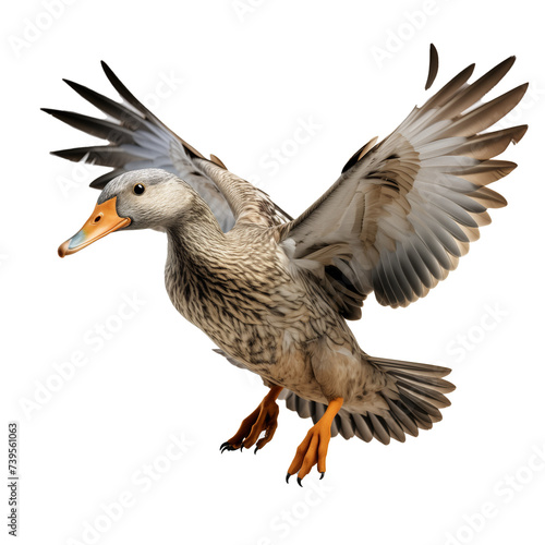 Duck on a transparent background. © EUDPic