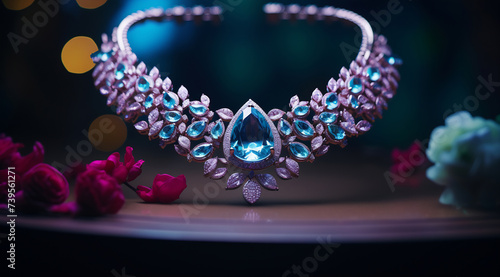 Elegant Gemstone Necklace Display © Canvas Alchemy